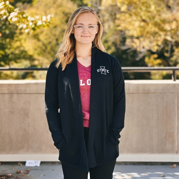 College House I-State Black Cardigan